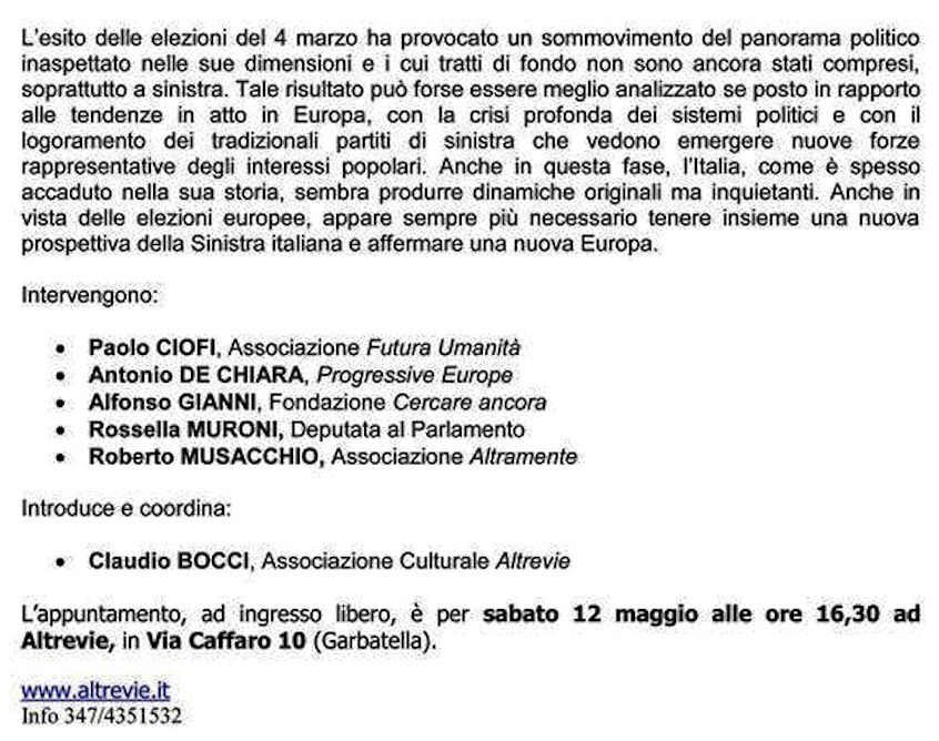 iniziativa ciofi testo